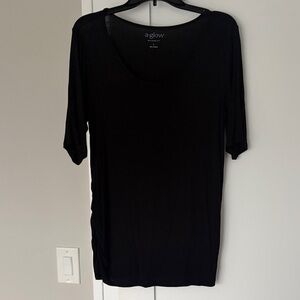 a:glow Black Scoop Neck Tunic Tee